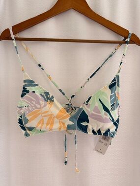 NWT Roxy Bikini Floral Top